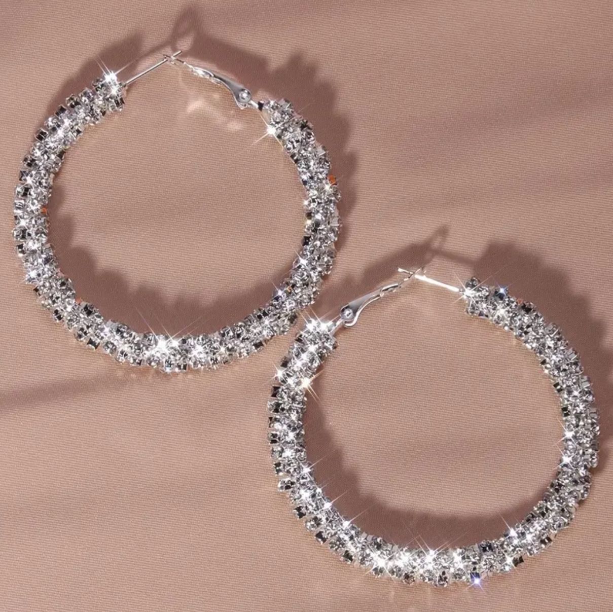 Ohrringe, Strass-Creolen