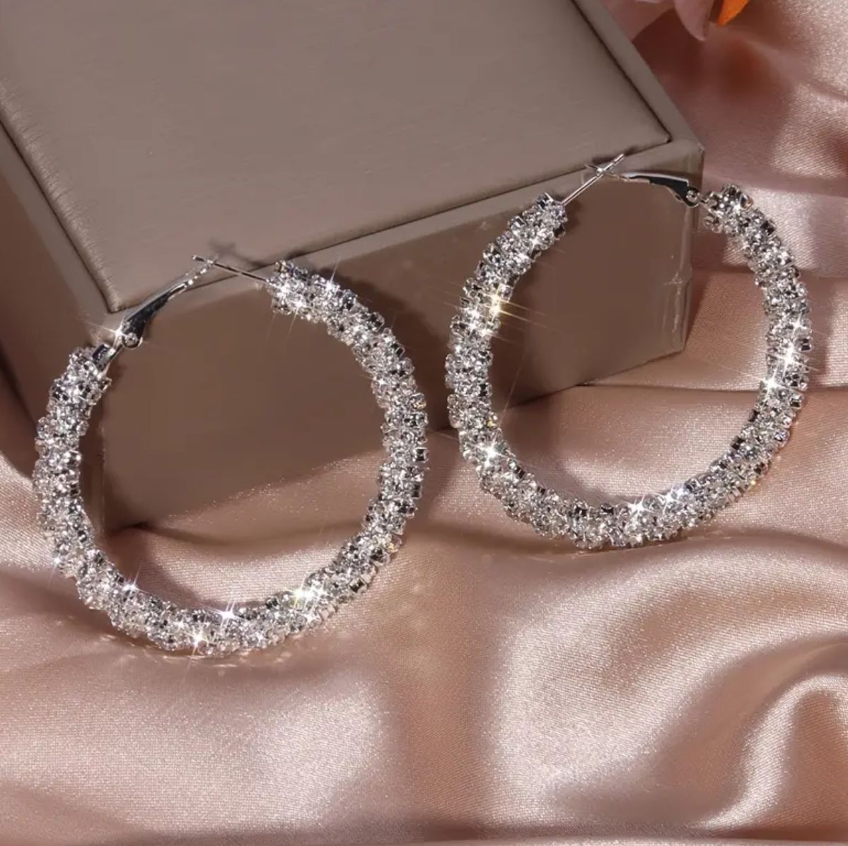 Ohrringe, Strass-Creolen